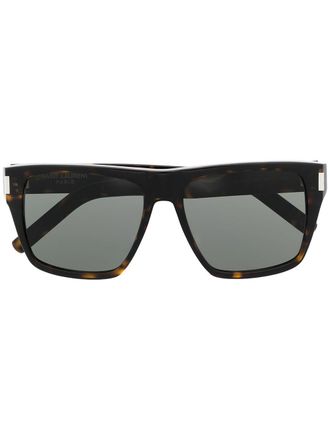 Saint Laurent Eyewear SL424 square-frame sunglasses - women - Acetate - 56 - Brown