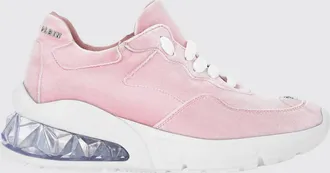 Philipp Plein Sneakers basse in pelle e suede con logo posteriore a contrasto