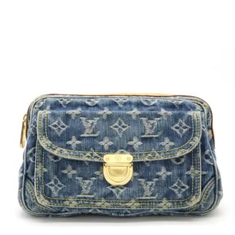 Louis Vuitton Tweedehands Canvas Louis Vuitton tassen - Dames - Pre-owned - Blauw - Maat: ONE Size Denim