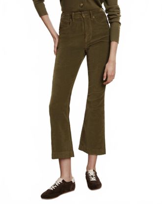 Veronica Beard Carson Ankle Flare Corduroy Pant In Cypress
