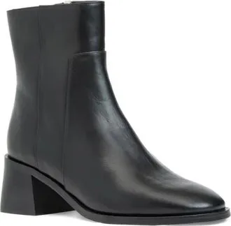 Aquatalia Tulli Leather Bootie in Black Leather at Nordstrom, Size 10.5