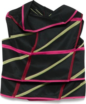 132 5. ISSEY MIYAKE Top con effetto jacquard - Nero