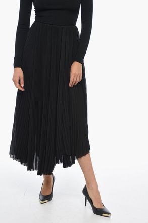 Balenciaga GARDE-ROBE Pleated Chiffon Skirt With Side Zip Balenciaga