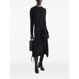 Christophe Lemaire Asymmetric Knit Dress - Black