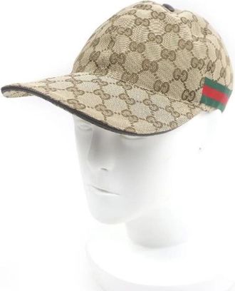 Gucci Pre-owned Accessories, male, Beige, Size: ONE SIZE Pre-owned GG Canvas Baseball Cap