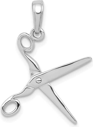 Diamond2Deal 14k Gold 3-D Moveable Scissors Pendant