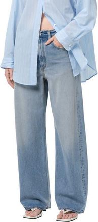 A Gold E Low Curve Jeans in Reset Medium Indigo at Nordstrom, Size 23