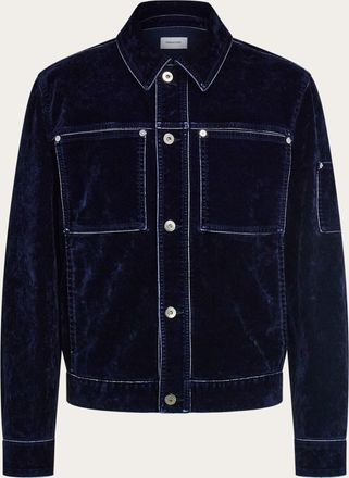 Ferragamo Men Trucker jacket Blue