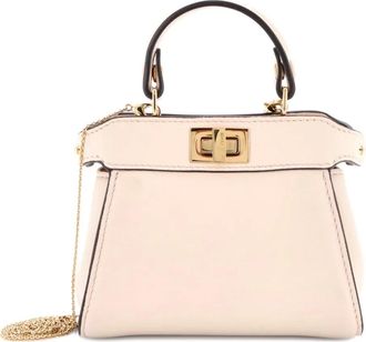 Fendi Peekaboo Bag Leather Nano crossbody bag - Toni neutri