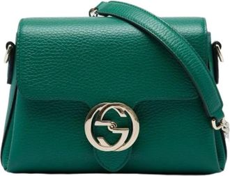 Gucci Pre-owned Crossbody Bag - Dames - Vintage Schoudertas - Groen - ONE Size - Leer - Vintage