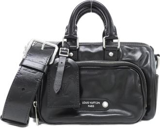 Louis Vuitton Black Leather Boston Bag (Pre-Owned)