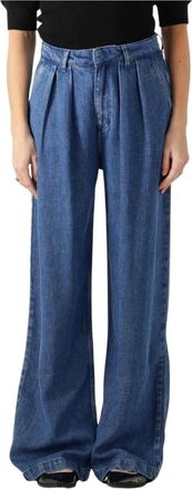 Circle Of Trust Jeans, Dames, Blauw, W30, Wide Leg Dnm Jeans Lori