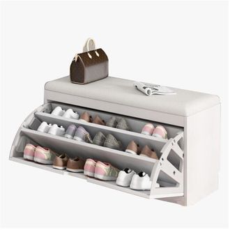 Trade Shop TrAdE Shop Traesio - Scarpiera Salvaspazio Slim Organizzatore Scarpe In Legno Design Moderno Decorazioni Casa