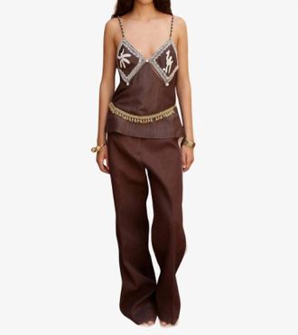 Alemais Leandra Corded Cami Top In Chocolate