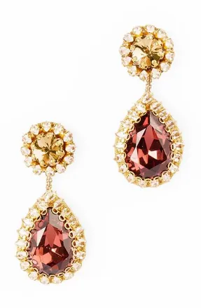 Deepa Gurnani Rekhi Drop Earrings in Amethyst at Nordstrom