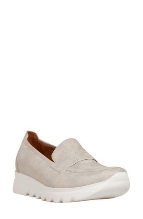 Wolky Snoafer Platform Wedge Penny Loafer in Taupe at Nordstrom, Size 5.5Us