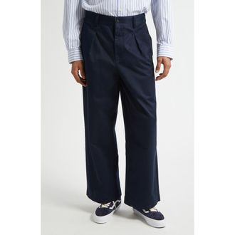 Noah Pleated Baggy Chinos in Navy at Nordstrom Rack, Size 36