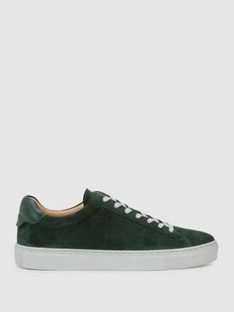 Reiss Emerald Green Finley Low-top Trainers, U42