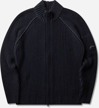 C.P. Company Men s Fleece Knit Cardigan Dark Shadow