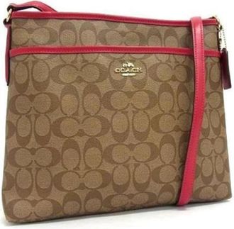 Coach Tweedehands leren schoudertassen - unisex - Vintage Schoudertas - Bruin - ONE Size - Leer - Vintage