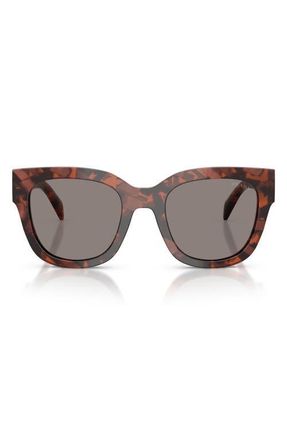 Prada 53mm Square Sunglasses in Amaranth Tortoise /Dark Grey at Nordstrom