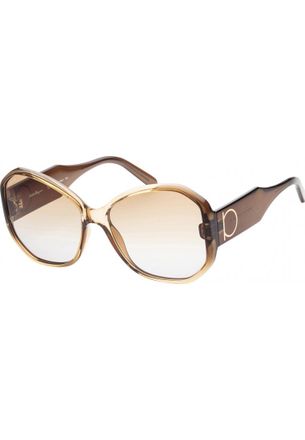 Ferragamo Womens SF942S-6117326 SF942S 61 6117326 Fashion Sunglasses - Brown - One Size