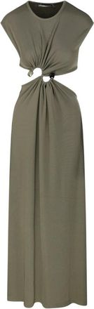 CHRISTOPHER ESBER Eucalypt Buckle Tank Jurk - Dames - Maxi kleedjes - Groen - L - Polyester - Kleedjes
