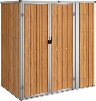 vidaXL Cobertizo Herramientas Jard&iacute;n Acero Galvanizado 161x89x161 Cm Vidaxl