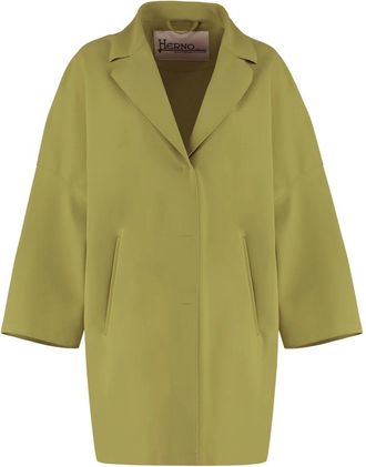 Herno Jassen, Dames, Groen, M, Sensitive Fabrics Jas met Verborgen Sluiting