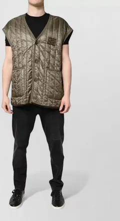 Dolce & Gabbana quilted sleeveless v-neck padded vest