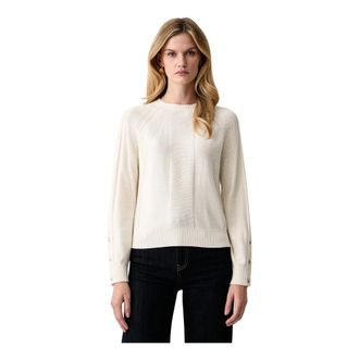 Liu Jo Jersey de punto con cuello redondo - Knitwear - Mujer - Beige - XL