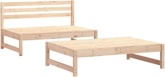 vidaXL Juego De Muebles De Jard&iacute;n 2 Piezas Madera Maciza De Pino Vidaxl