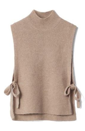 & Other Stories Wool & Mohair Side Tie Bib Vest in Mole Medium Dusty at Nordstrom Rack
