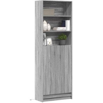 vidaXL Vidaxl - Aparador Con Led Madera Ingenier&iacute;a Gris Sonoma 69x32,5x200 Cm