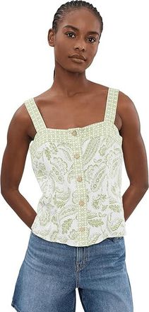 Vince Camuto Buttondown Tank Top Womens Clothing Sage : 2XL, Nylon/Rayon