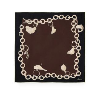 Jacquemus Accessoires, Dames, Bruin, ONE Size, Pampille Zijden Sjaal