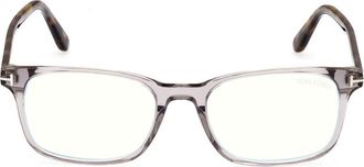Tom Ford 51mm Square Blue Light Blocking Reading Glasses in Grey/Other at Nordstrom
