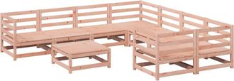 vidaXL Juego De Sof&aacute;s De Jard&iacute;n 9 Pzas Madera Maciza De Abeto Douglas Vidaxl