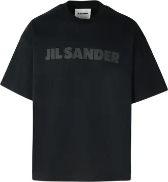 Jil Sander schwarzer Baumwoll -T -Shirt