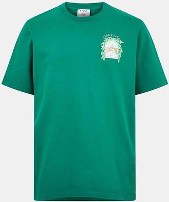 Casablanca Mens Casablanca Larche Tennis T Shirt Green - Size: 36