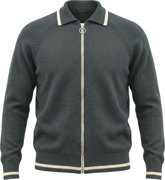 Fortela Crow Wol Zip Vest - Heren - Vesten - Groen - L - Wol - Truien & Vesten