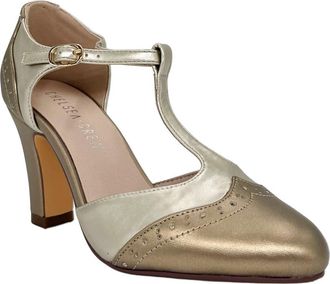 Chelsea Crew Gatsby II T-Strap Pump in Bronzegold at Nordstrom Rack, Size 10