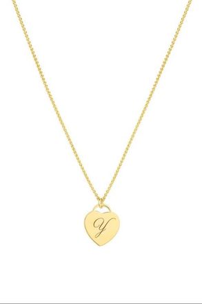 Set & Stones Alice Initial Heart Necklace in Gold /Y at Nordstrom