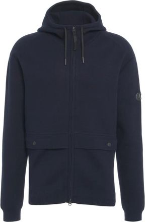 AlphaTauri Hoodies & sweatvesten, Heren, Blauw, M, Blauwe Gebreide Hoodie Jas