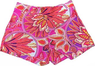 Jude Connally Womens Mika Stained Glass Shorts In Hot Pink/purple/gold