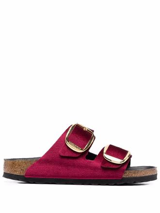 Birkenstock leather flat sandals - Red