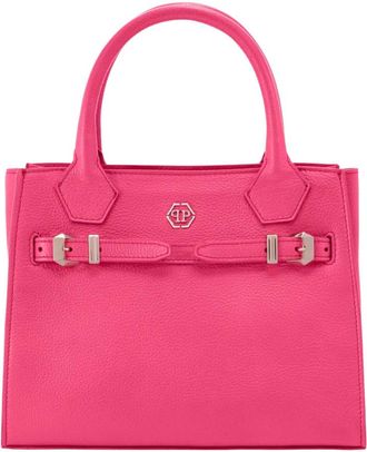 Philipp Plein Dynasty Small Shopper Bag - Dames - Handtassen - Roze - ONE Size - Leer - Tassen