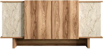 Hanah Home Aparador De Madera <> - 180 X 40 X 81 Cm - Travertino