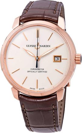 Ulysse Nardin Classic Classico Eggshell Dial Automatic Mens 18kt Rose Gold Watch 8152-111-2/91