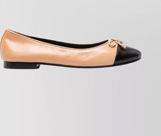 Tory Burch bow detail two-tone ballet